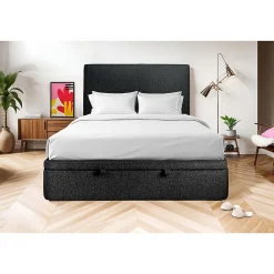 Sommier Coffre Bouclette Noir 180x200 H39cm>Sommeil De Plomb New