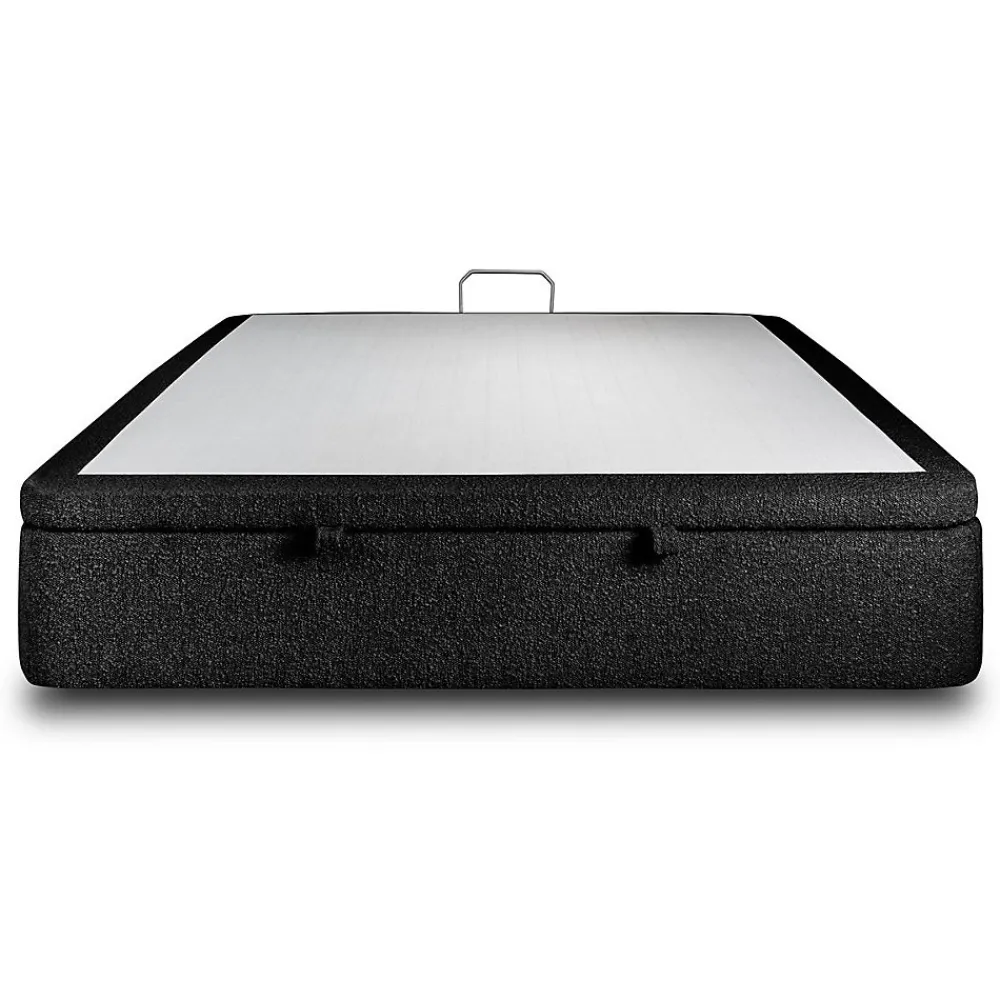 Sommier Coffre Bouclette Noir 180x200 H39cm>Sommeil De Plomb New
