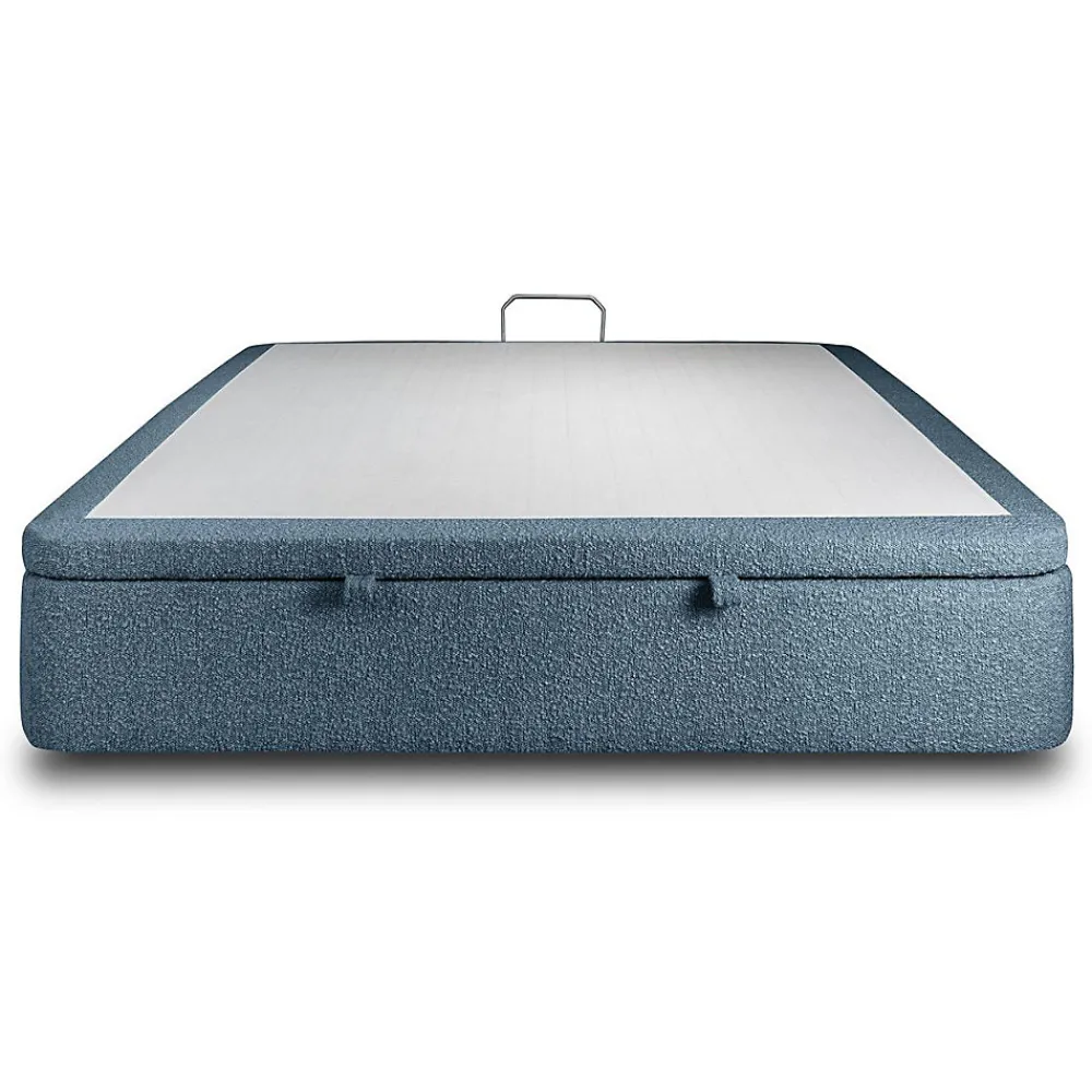 Sommeil De Plomb Sommier Coffre Bouclette Bleu 200x200 H39cm* Sommier