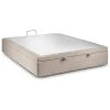 Sommier Coffre Tissu Beige brun 140x190 H39cm>Sommeil De Plomb Discount