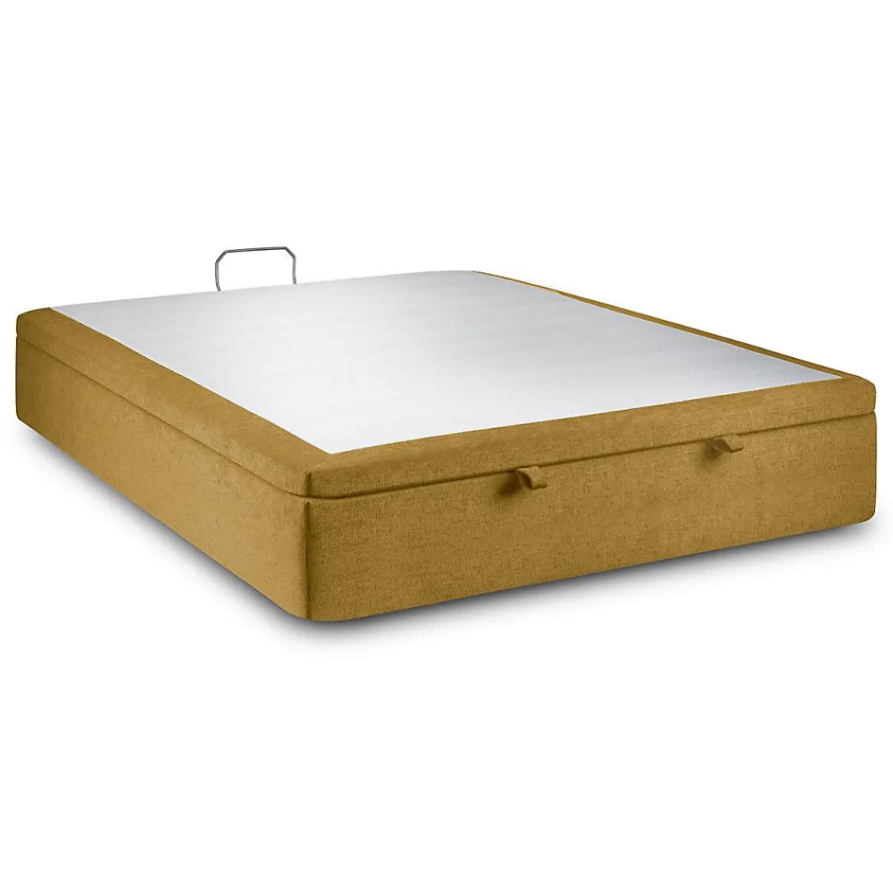 Sommier Coffre Tissu Jaune 140x200 H39cm>Sommeil De Plomb New