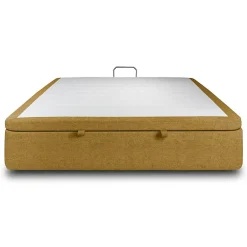Sommier Coffre Tissu Jaune 140x200 H39cm><noscript><img width=