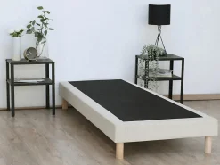 Sommier déco tapissier 90 x 190 cm - Beige - KOZANI de YSMÉE><noscript><img width=