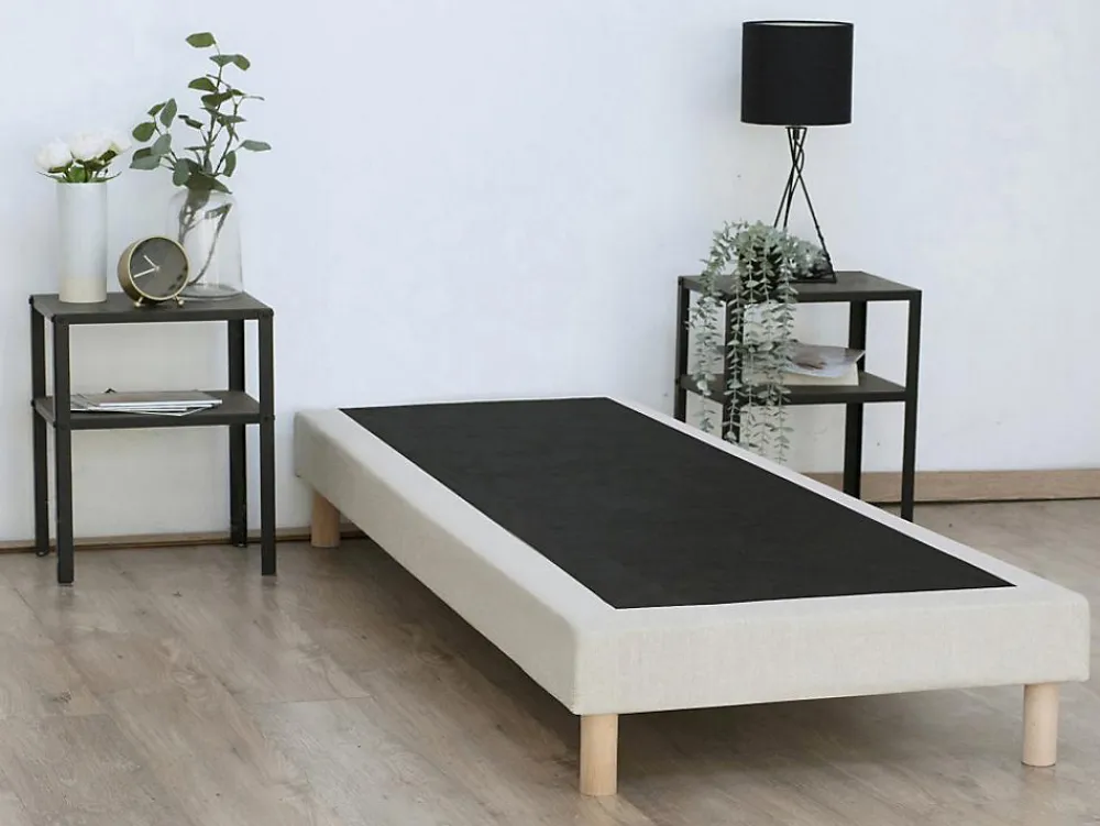 Sommier déco tapissier 90 x 190 cm - Beige - KOZANI de YSMÉE>Vente-unique Outlet