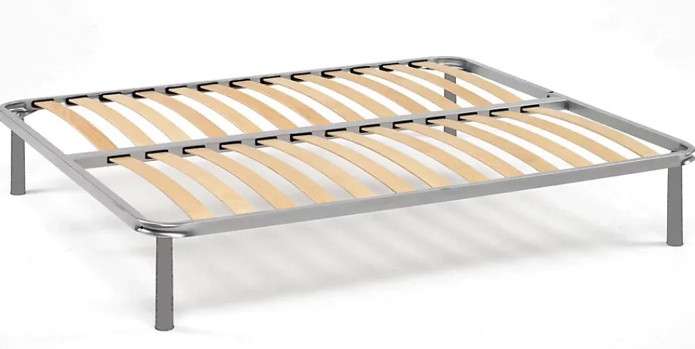 Talamo Italia Sommier double Alga, Sommier orthopédique en contreplaqué de bouleau avec 14 lattes, 100% Made in Italy, 140x200h 34 cm* Sommier