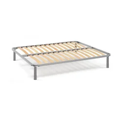 Talamo Italia Sommier double Alga, Sommier orthopédique en contreplaqué de bouleau avec 14 lattes, 100% Made in Italy, 140x200h 34 cm* Sommier