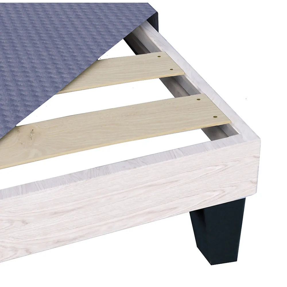 Sommier en bois Tapissier Kit 140x190 cm Coloris Gris ciment Livré en kit>Olympe Literie Clearance