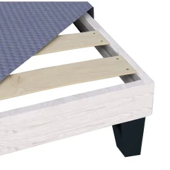 Sommier en bois Tapissier Kit 90x200 cm Coloris Gris ciment Livré en kit><noscript><img width=