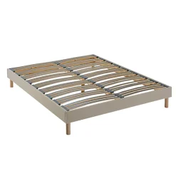 Idliterie Sommier en kit à lattes beige 180 x 200* Sommier