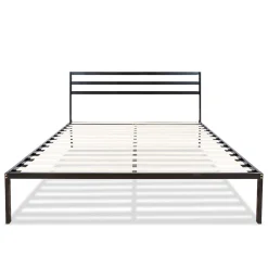 Olympe Literie Sommier en métal avec tête de lit Quiétude 140x190 cm Livré en kit* Sommier