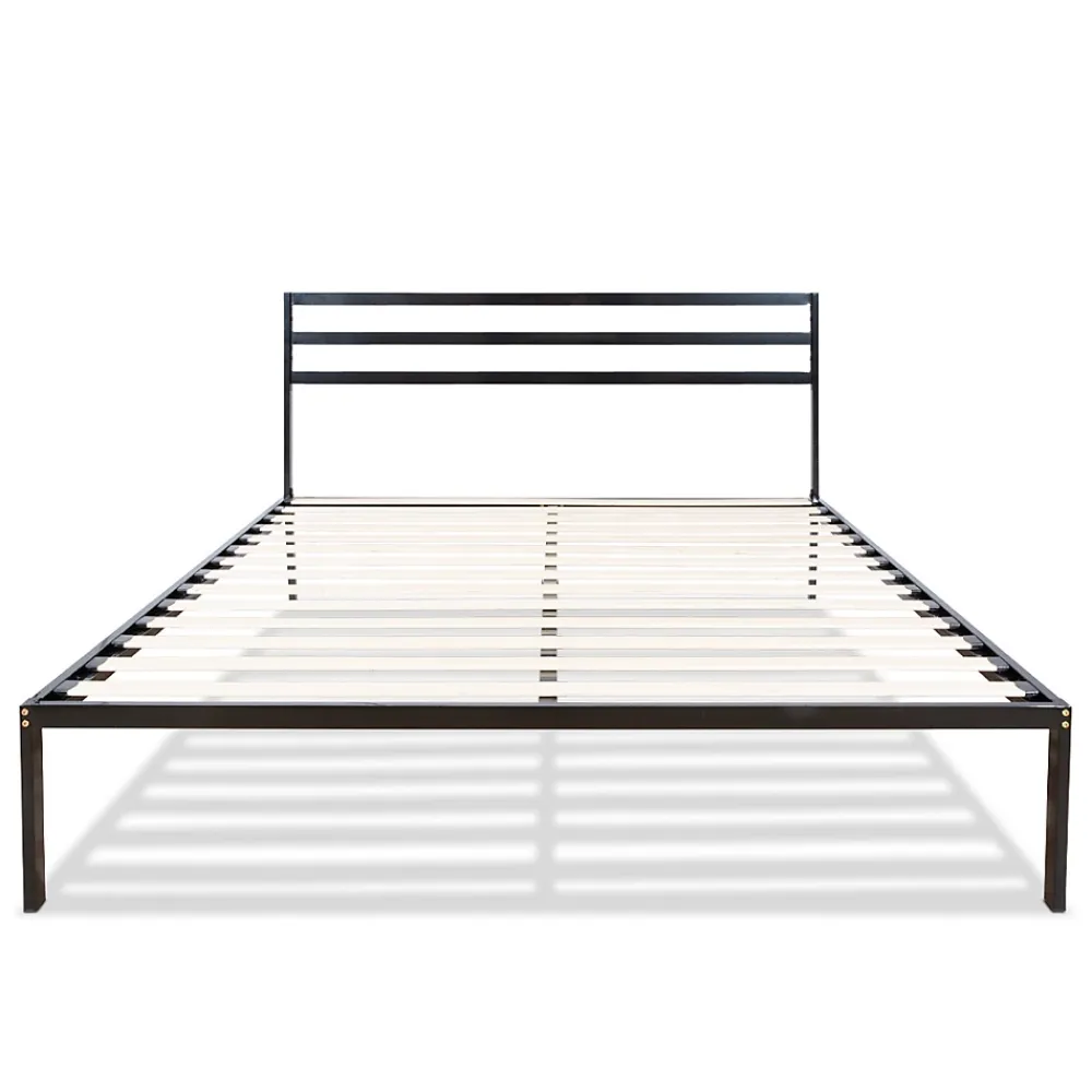 Olympe Literie Sommier en métal avec tête de lit Quiétude 140x190 cm Livré en kit* Sommier