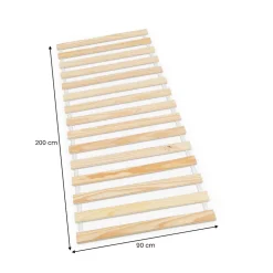 Idimex Sommier en pin massif, 15 lattes sans cadre, couchage 100 x 200 cm* Sommier