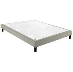 Epeda Sommier CONFORT FERME DECO NATURE 140x200 Chiné Naturel Lattes* Sommier