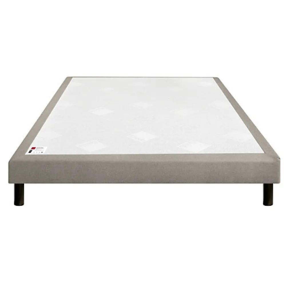 Epeda Sommier CONFORT FERME DECO NATURE 140x200 Chiné Naturel Lattes* Sommier