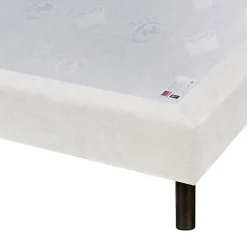 Epeda Sommier CONFORT FERME DECO NATURE 100x200 Tissu gris foncé Lattes* Sommier