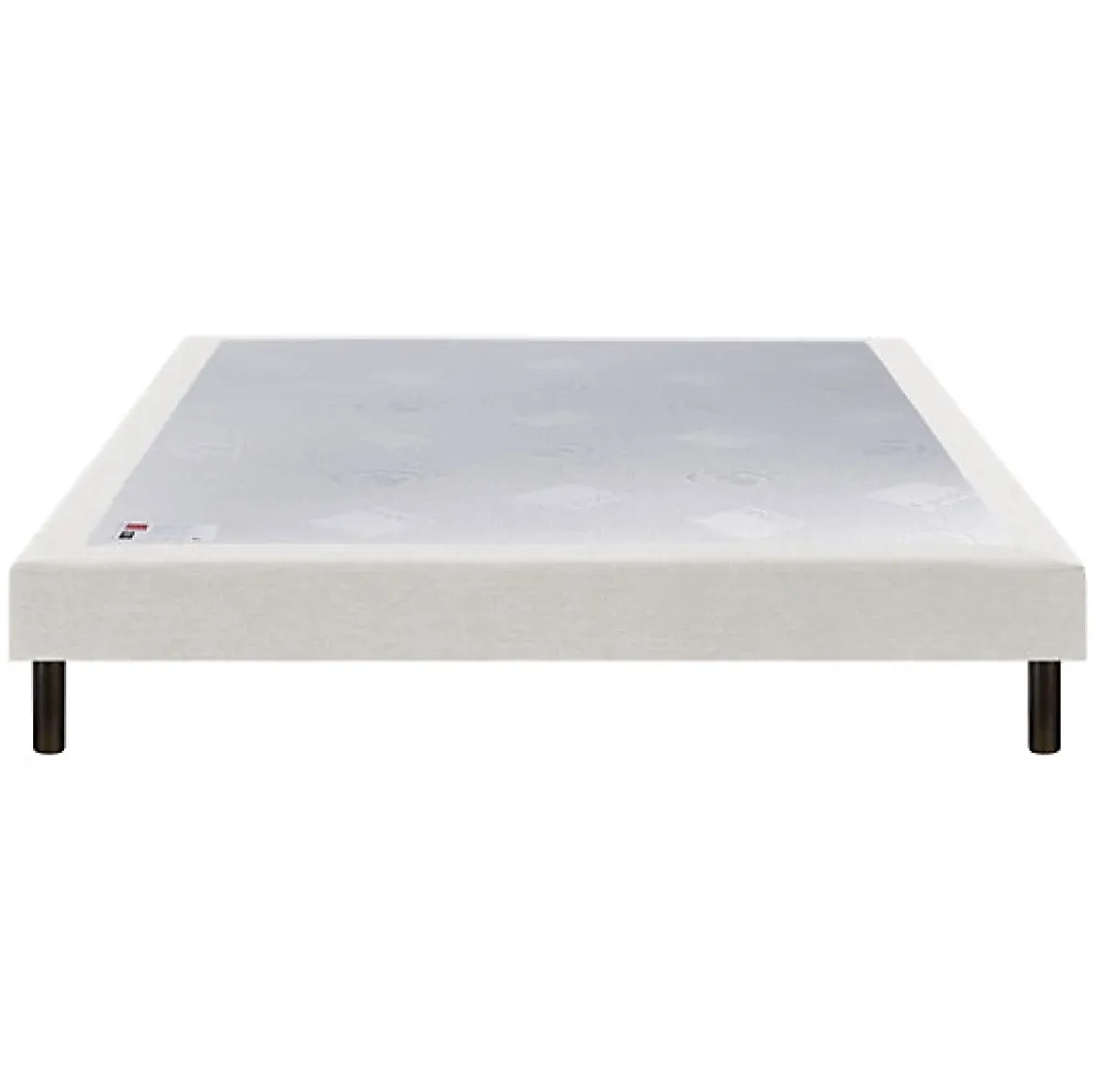 Epeda Sommier CONFORT FERME DECO NATURE 100x200 Tissu gris foncé Lattes* Sommier