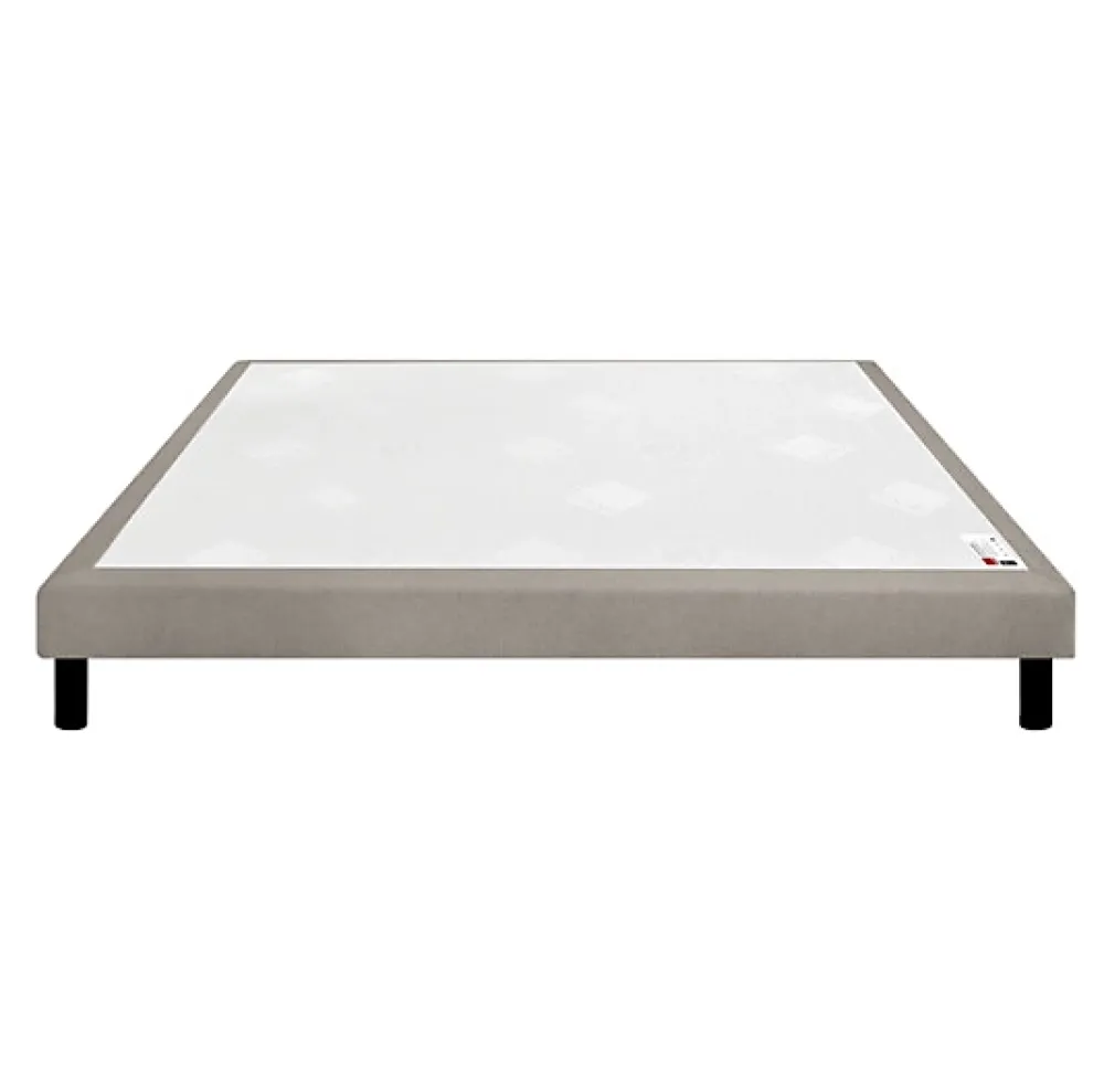 Epeda Sommier CONFORT FERME DECO NATURE 100x200 Tissu gris foncé Lattes* Sommier