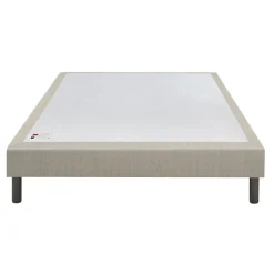 Epeda Sommier CONFORT MEDIUM DECO NATURE 140x190 Chiné Naturel Lattes* Sommier