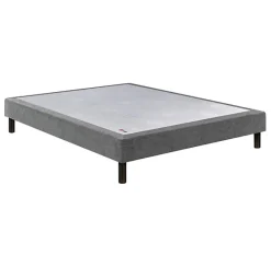 Epeda Sommier CONFORT MEDIUM DECO NATURE 140x190 Chiné Naturel Lattes* Sommier