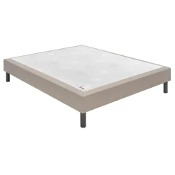 Epeda Sommier CONFORT MEDIUM DECO NATURE 140x190 Chiné Naturel Lattes* Sommier