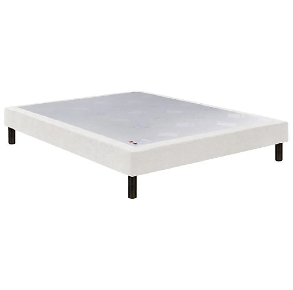 Epeda Sommier CONFORT MEDIUM DECO NATURE 140x190 Chiné Naturel Lattes* Sommier