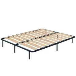 Sommier Ergonomique à Lattes Larges Et Flexibles En Bois De Bouleau 160x200 Cm Avec Pieds>Monmobilierdesign Online