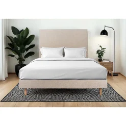 Sommier Kit Tissu Beige brun 135x190 H29cm>Sommeil De Plomb