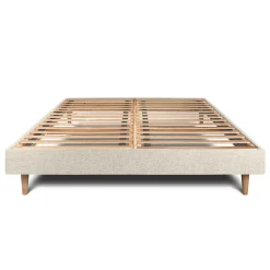 Sommier Kit Tissu Beige clair 140x200 H29cm><noscript><img width=