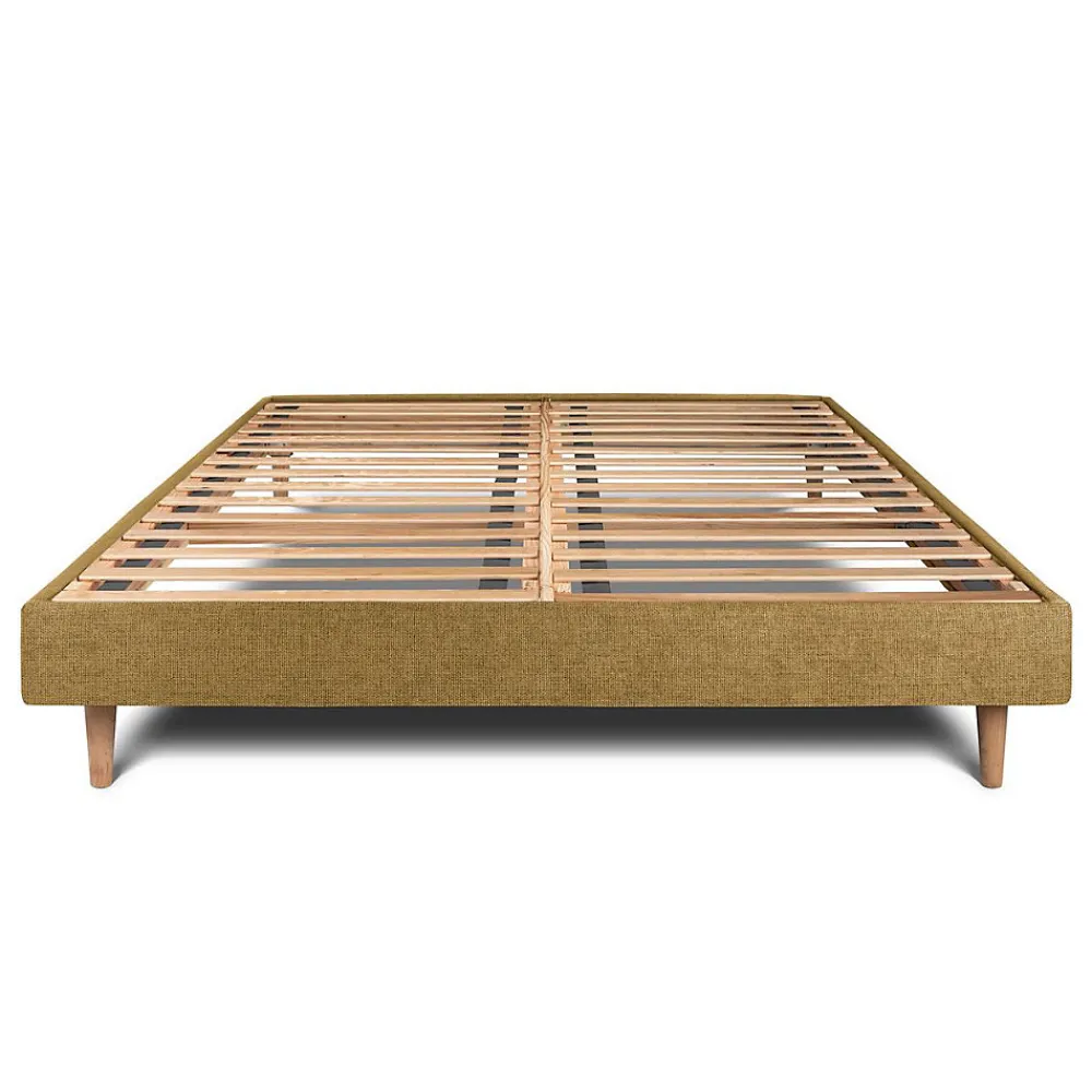 Sommier Kit Tissu Jaune 200x200 H29cm>Sommeil De Plomb Discount