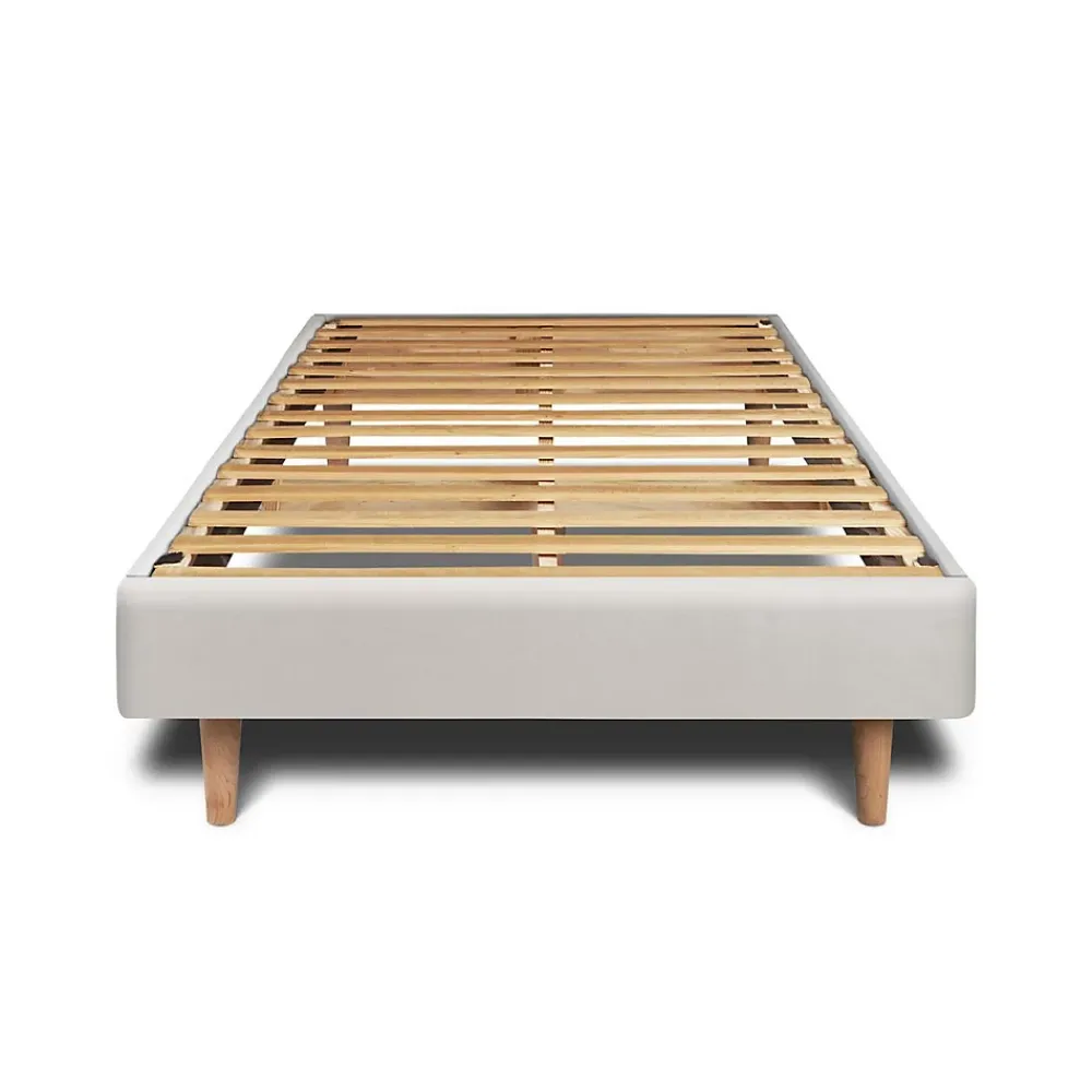 Sommeil De Plomb Sommier Kit Velours Gris clair 90x190 H29cm* Sommier