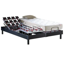 Sommier électrique à plots et matelas 100% latex 2x80x200>Idliterie Clearance