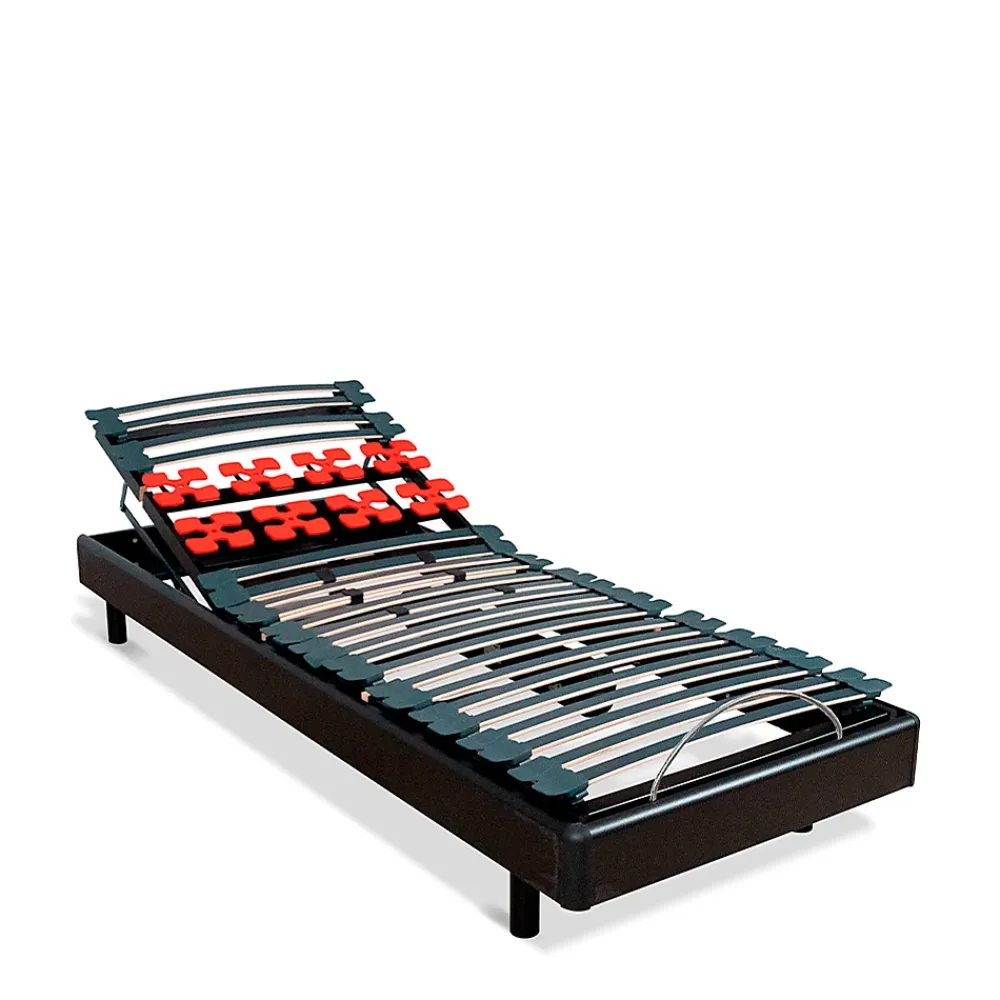 Bellecour Sommier électrique Bodysoft 90x200 cm Lattes & Plots* Sommier