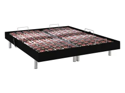 Sommier électrique de relaxation déco 2x65 plots - 2 x 80 x 200 cm - Noir - NAFURI de YSMÉE>Vente-unique Sale