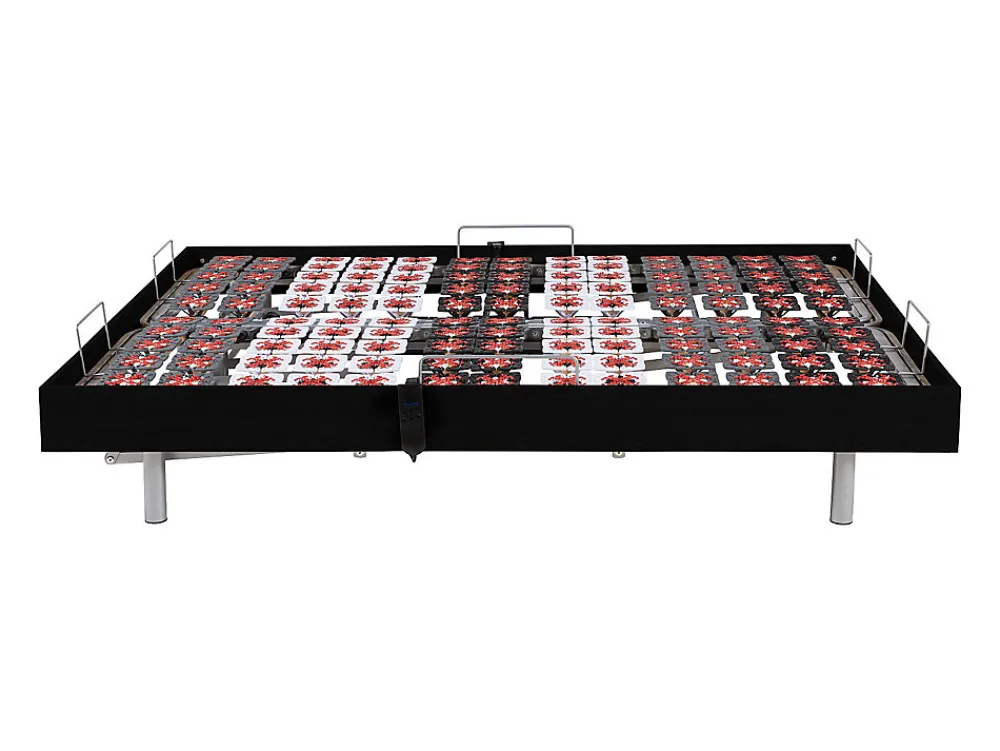 Sommier électrique de relaxation déco 2x65 plots - 2 x 80 x 200 cm - Noir - NAFURI de YSMÉE>Vente-unique Sale