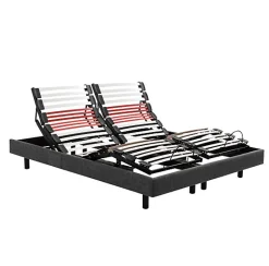 Sommier électrique HORIZON 80x200 Chiné Drak Grey Lattes>Epeda Discount
