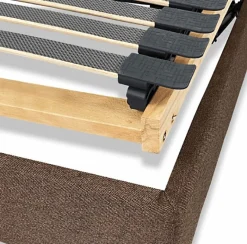 Sommier électrique DETENTE MARRON 2x90x200 Lattes><noscript><img width=