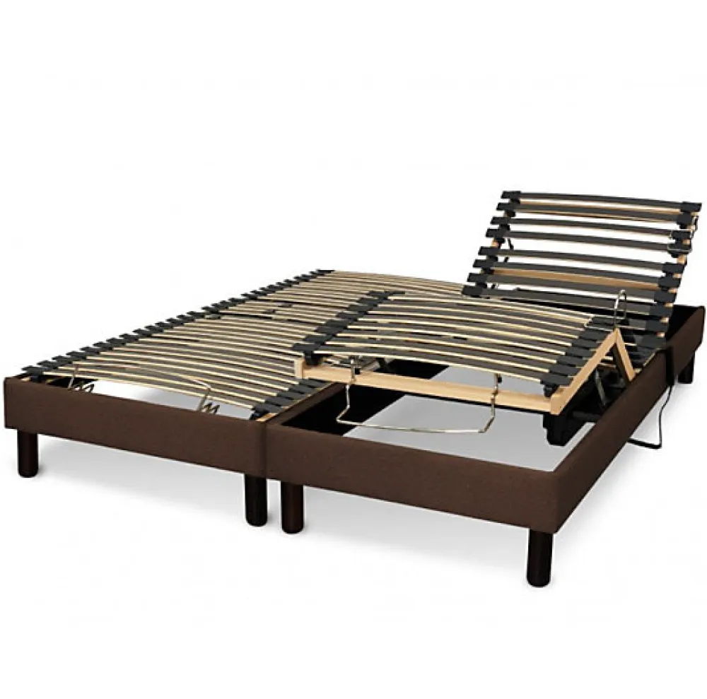 Sommier électrique DETENTE MARRON 90x200 Lattes>Essenzia Zen Online