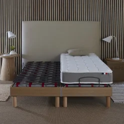 Sommier électrique matelas mousse mémoire forme 2x90 x200><noscript><img width=