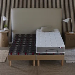 Sommier électrique matelas mousse mémoire forme 2x90 x200><noscript><img width=