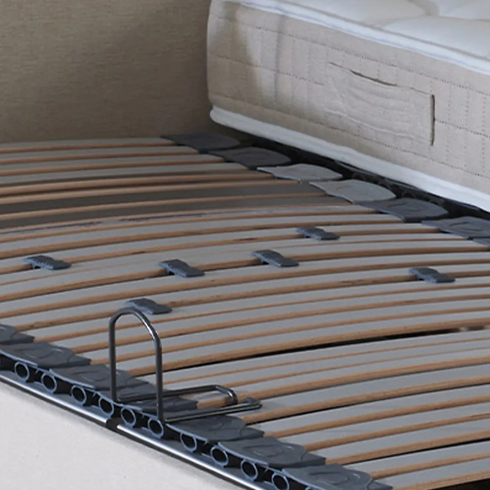 Sommier électrique relaxation lattes lisse beige 90x200>Idliterie Outlet