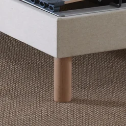Sommier électrique relaxation lattes lisse beige 70x190><noscript><img width=