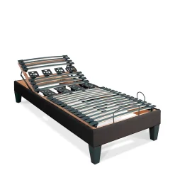Bellecour Sommier électrique Rochereau 90x200 cm Lattes & Plots* Sommier
