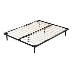 Sommier Metal 140x190 - Cadre à lattes Julie - Épaisseur métal 1,2 mm - 14 lattes en 9 mm - Pieds 29 cm - Longévité et durabilité>King Of Dreams New