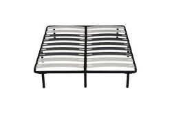Sommier Metal 100x200 cm - Cadre à lattes solides de 29 cm - 9 larges lattes de 12,5 cm - Épaisseur 1,2 mm - Compatible avec matel><noscript><img width=