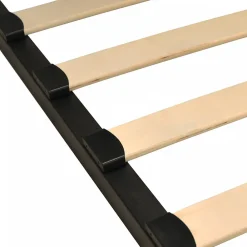 Sommier Métal RENO 140x190 cm + 1 pied amovible / Noir><noscript><img width=