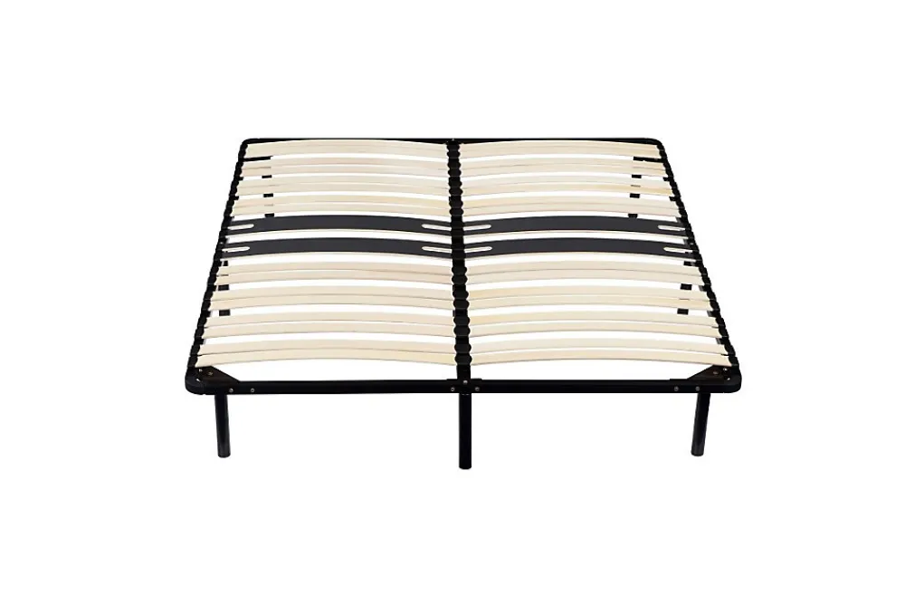 Sommier Renforce 120x190 cm - Cadre a Lattes 29 cm - Compatible avec Tous Matelas - Metal Epaisseur 1,4 mm - 18 Lattes en 9 mm - C>Provence Literie Discount