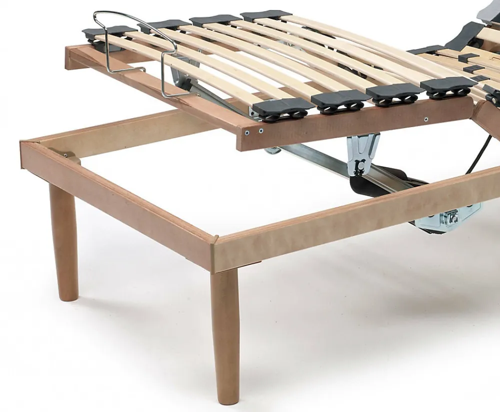 Sommier simple Dbuz, sommier à lattes en bois avec moteur, sommier orthopédique inclinable motorisé, 80x190h 34 cm>Talamo Italia Hot