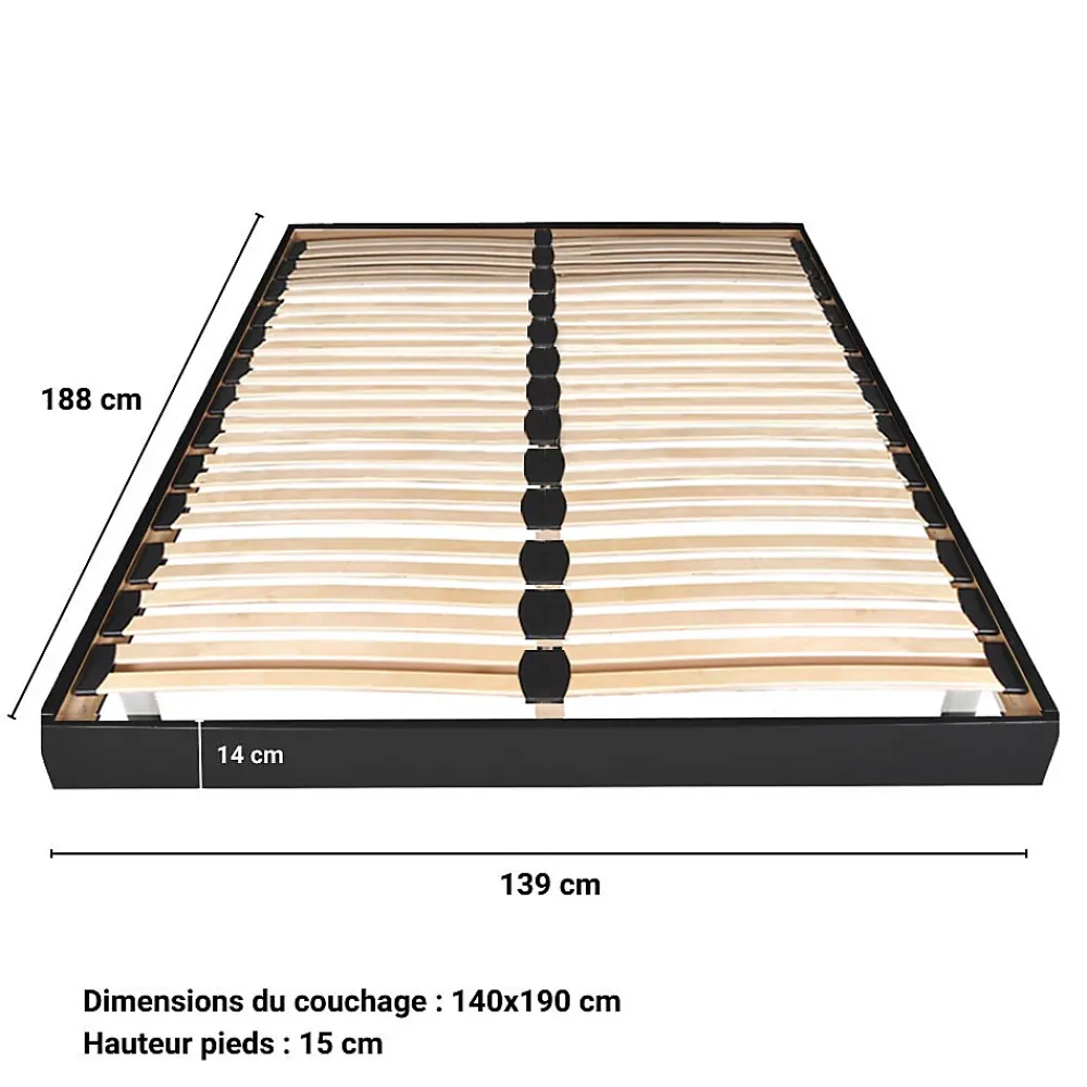 Weber Industries Sommier sur pied SOMKIT 140x190 / Noir* Sommier