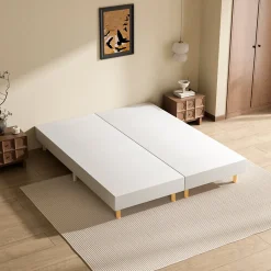 Sommier tapissé 160x200 cm(2x80x200), 12 pieds pour un maintien stable, hauteur 29 cm, housse amovible incluse>Teeno Online