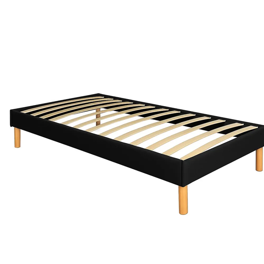 SOMMIER TAPISSIER 20 CM - 90x200 - 13 LATTES - MONTAGE RAPIDE ET FACILE - REVETEMENT FACILE D'ENTRETIEN - SOMMIER GREGORY NOIR>King Of Dreams Clearance